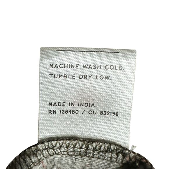 PACT Gray Dainty Floral A-Line Midi Dress Women's Size Medium Organic Cotton - Picture 7 of 7